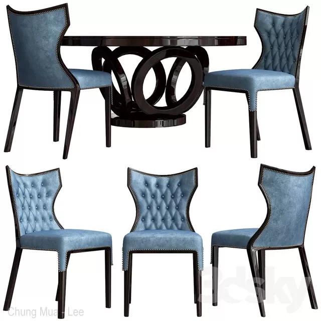 DECOR HELPER – KITCHEN – TABLE SET – CIRCLE 3D MODELS – 42