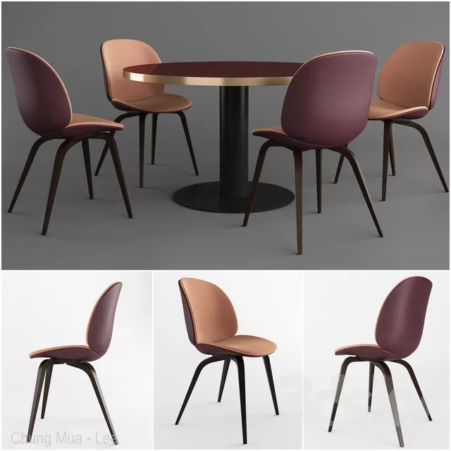 DECOR HELPER – KITCHEN – TABLE SET – CIRCLE 3D MODELS – 56