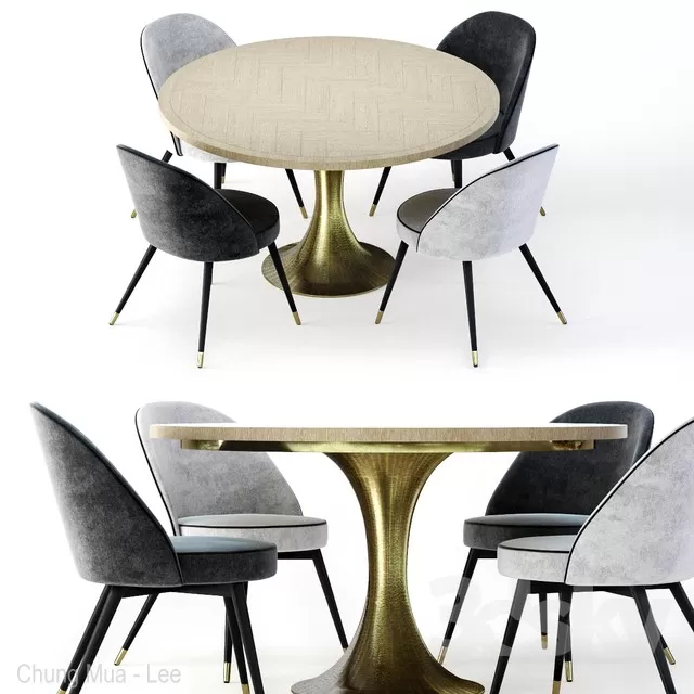 DECOR HELPER – KITCHEN – TABLE SET – CIRCLE 3D MODELS – 64