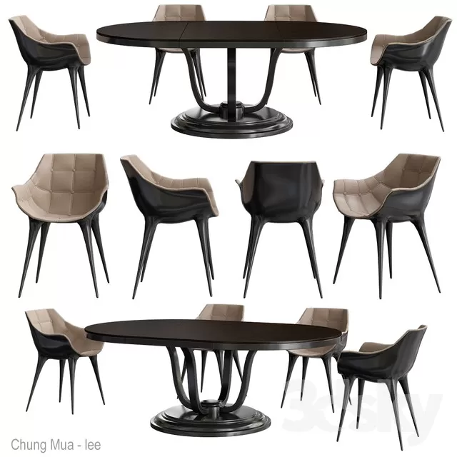 DECOR HELPER – KITCHEN – TABLE SET – CIRCLE 3D MODELS – 81