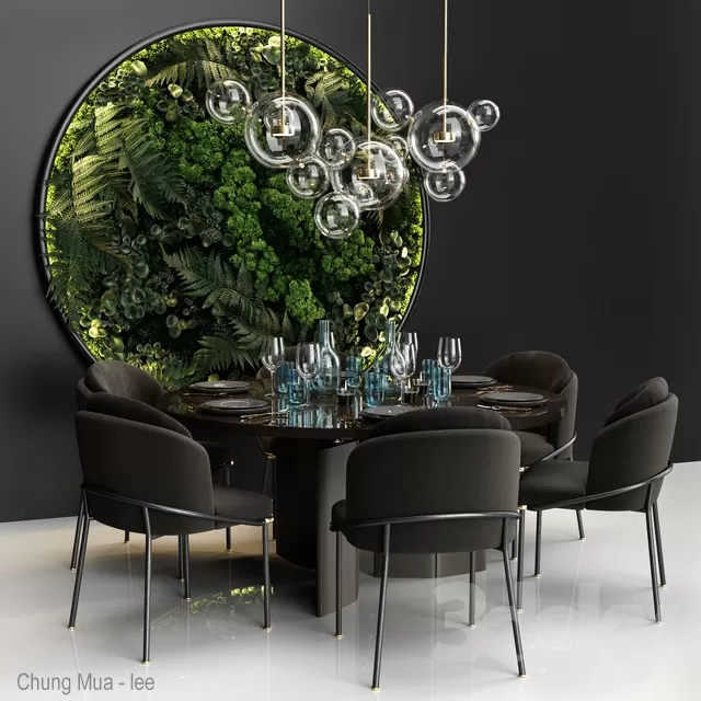 DECOR HELPER – KITCHEN – TABLE SET – CIRCLE 3D MODELS – 82