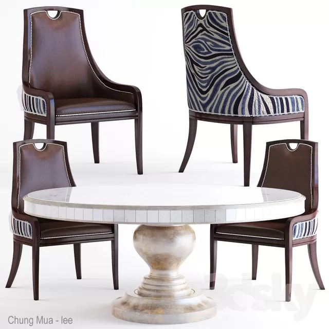 DECOR HELPER – KITCHEN – TABLE SET – CIRCLE 3D MODELS – 88