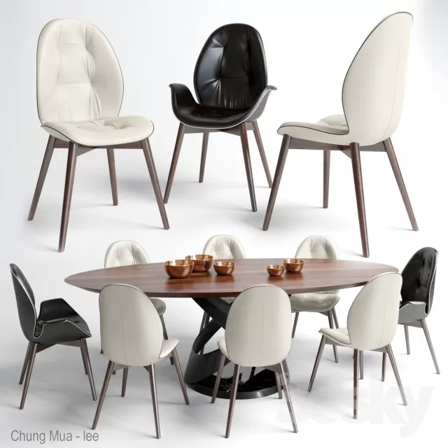 DECOR HELPER – KITCHEN – TABLE SET – CIRCLE 3D MODELS – 94