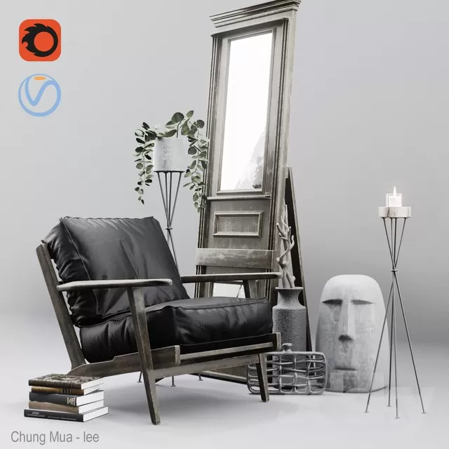 DECOR HELPER – LIVING ROOM – ARMCHAIRS 3D MODELS – 259