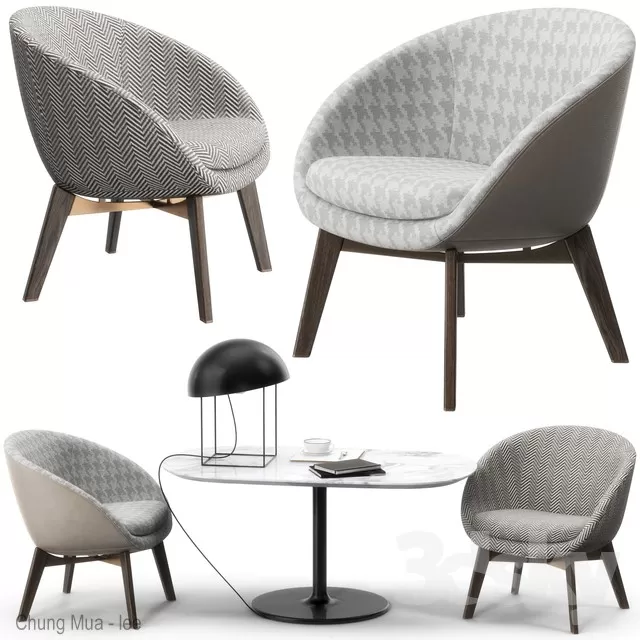 DECOR HELPER – LIVING ROOM – ARMCHAIRS 3D MODELS – 319