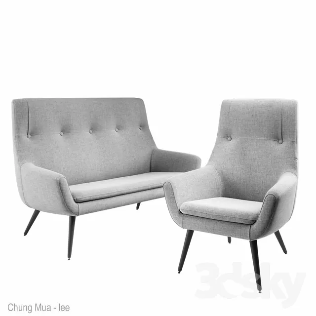 DECOR HELPER – LIVING ROOM – ARMCHAIRS 3D MODELS – 320