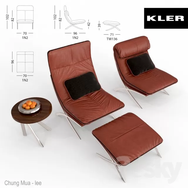 DECOR HELPER – LIVING ROOM – ARMCHAIRS 3D MODELS – 382