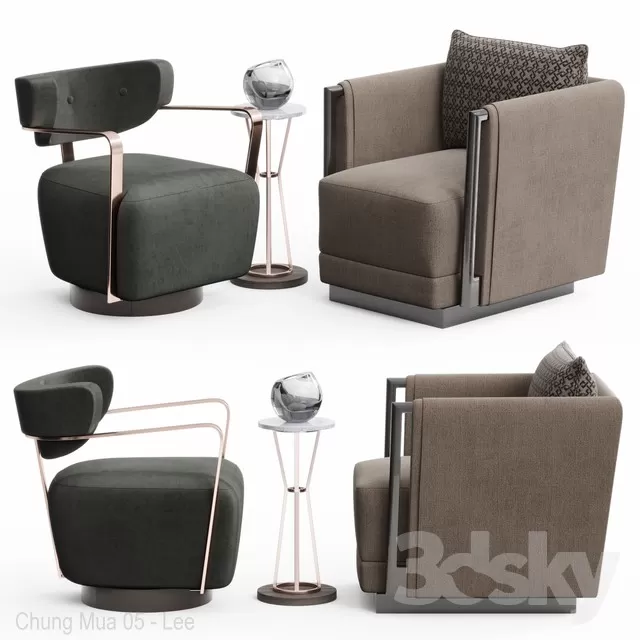 DECOR HELPER – LIVING ROOM – ARMCHAIRS 3D MODELS – 48