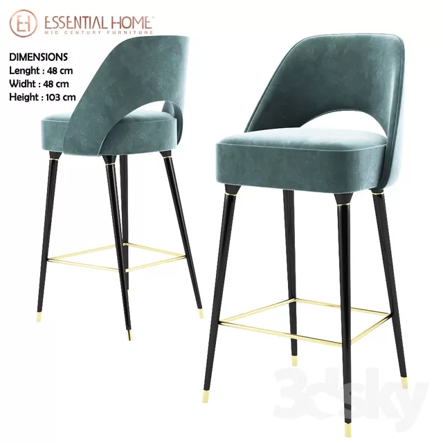 DECOR HELPER – LIVINGROOM – CHAIR – STOOL 3D MODELS – 6