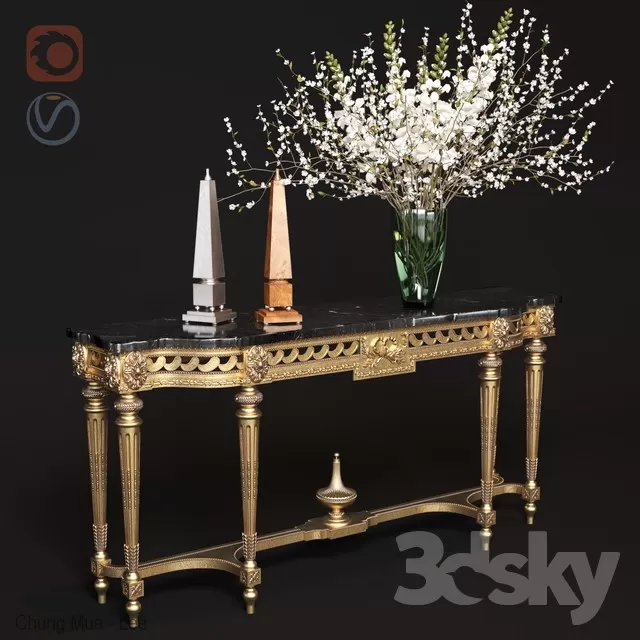 DECOR HELPER – LIVINGROOM – CONSOLE TABLE 3D MODELS – 38