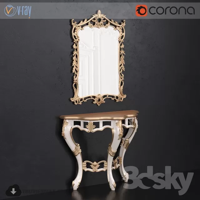 DECOR HELPER – LIVINGROOM – CONSOLE TABLE 3D MODELS – 8