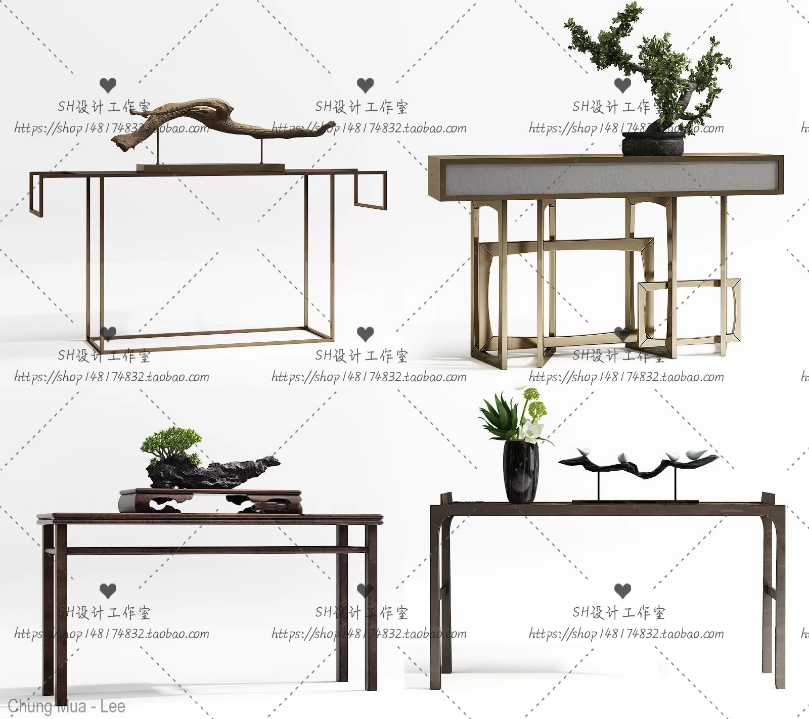 DECOR HELPER – LIVINGROOM – CONSOLE TABLE – TAOBAO 3D MODELS – 5