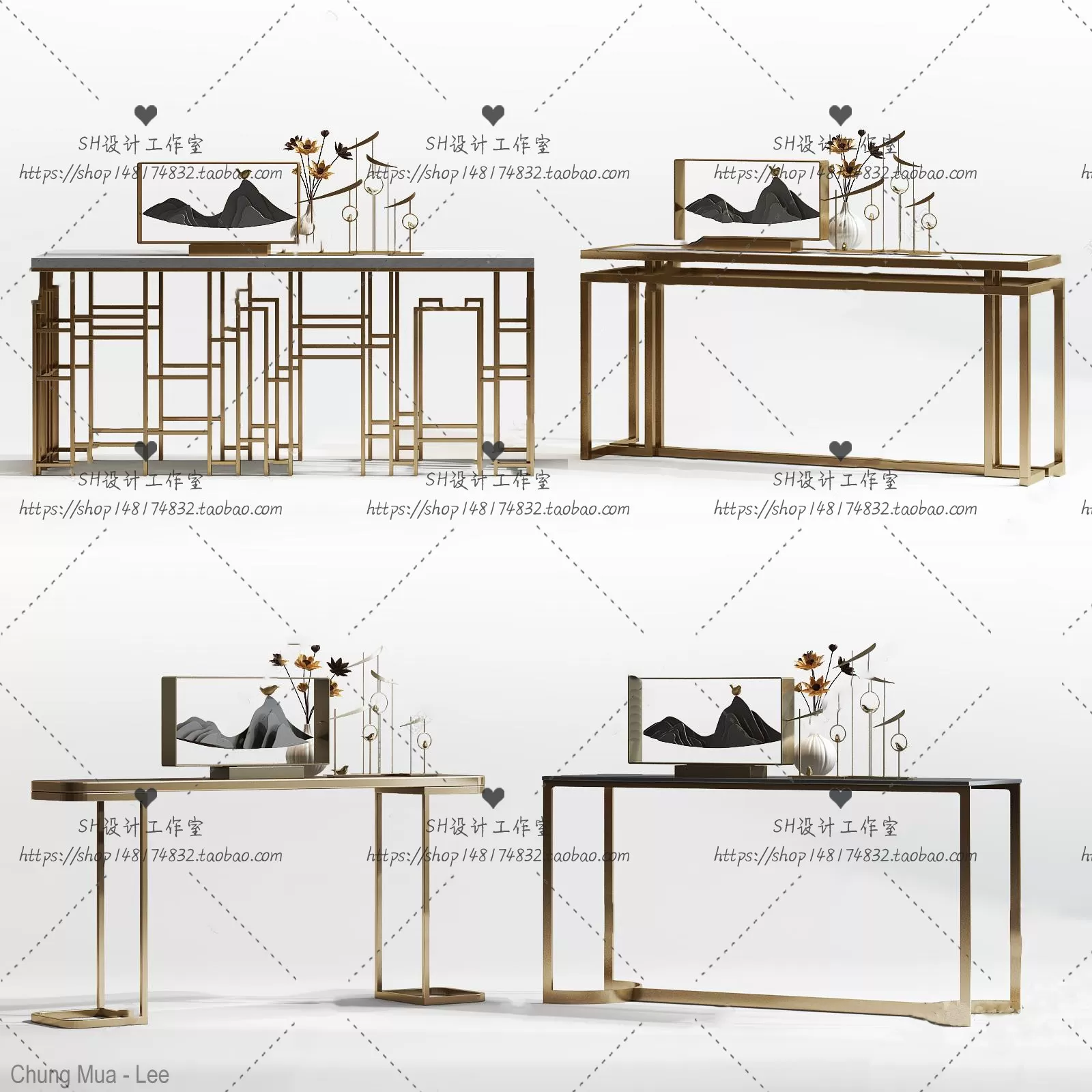 DECOR HELPER – LIVINGROOM – CONSOLE TABLE – TAOBAO 3D MODELS – 6