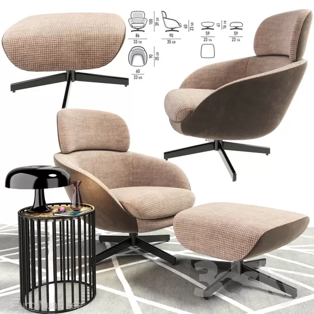 DECOR HELPER – LIVINGROOM – OTHER SOFT SEATING 3D MODELS – 38