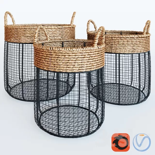 DECOR HELPER – LIVINGROOM – RATTAN 3D MODELS – 46