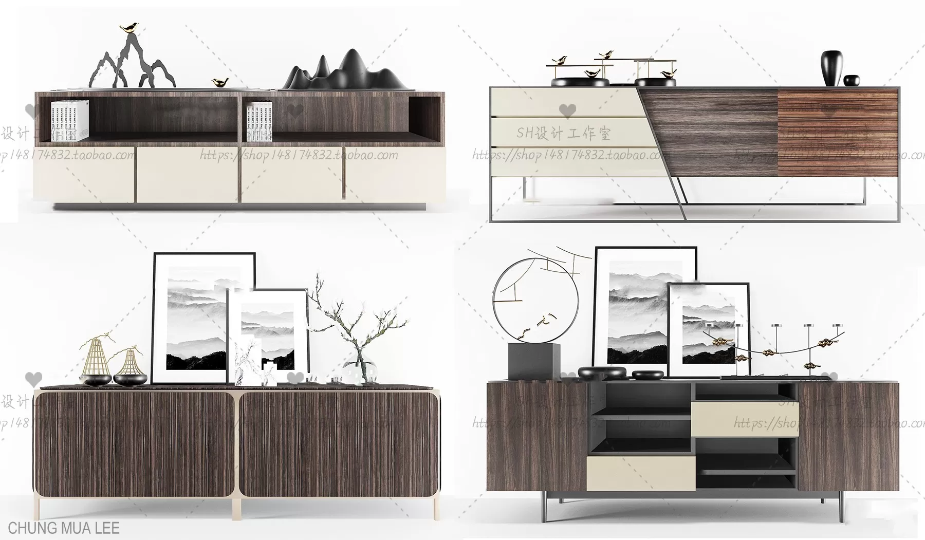 DECOR HELPER – LIVINGROOM – SIDEBOARD 3D MODELS – 11