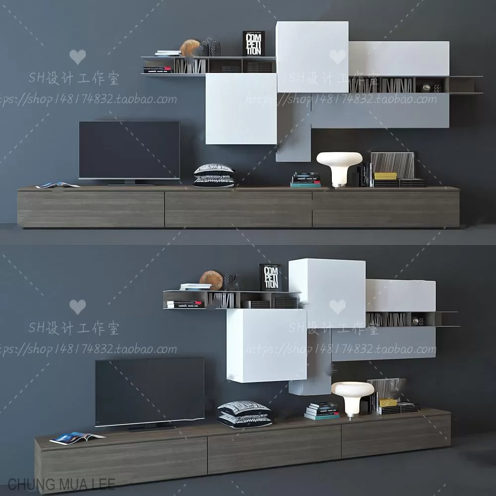 DECOR HELPER – LIVINGROOM – SIDEBOARD 3D MODELS – 104