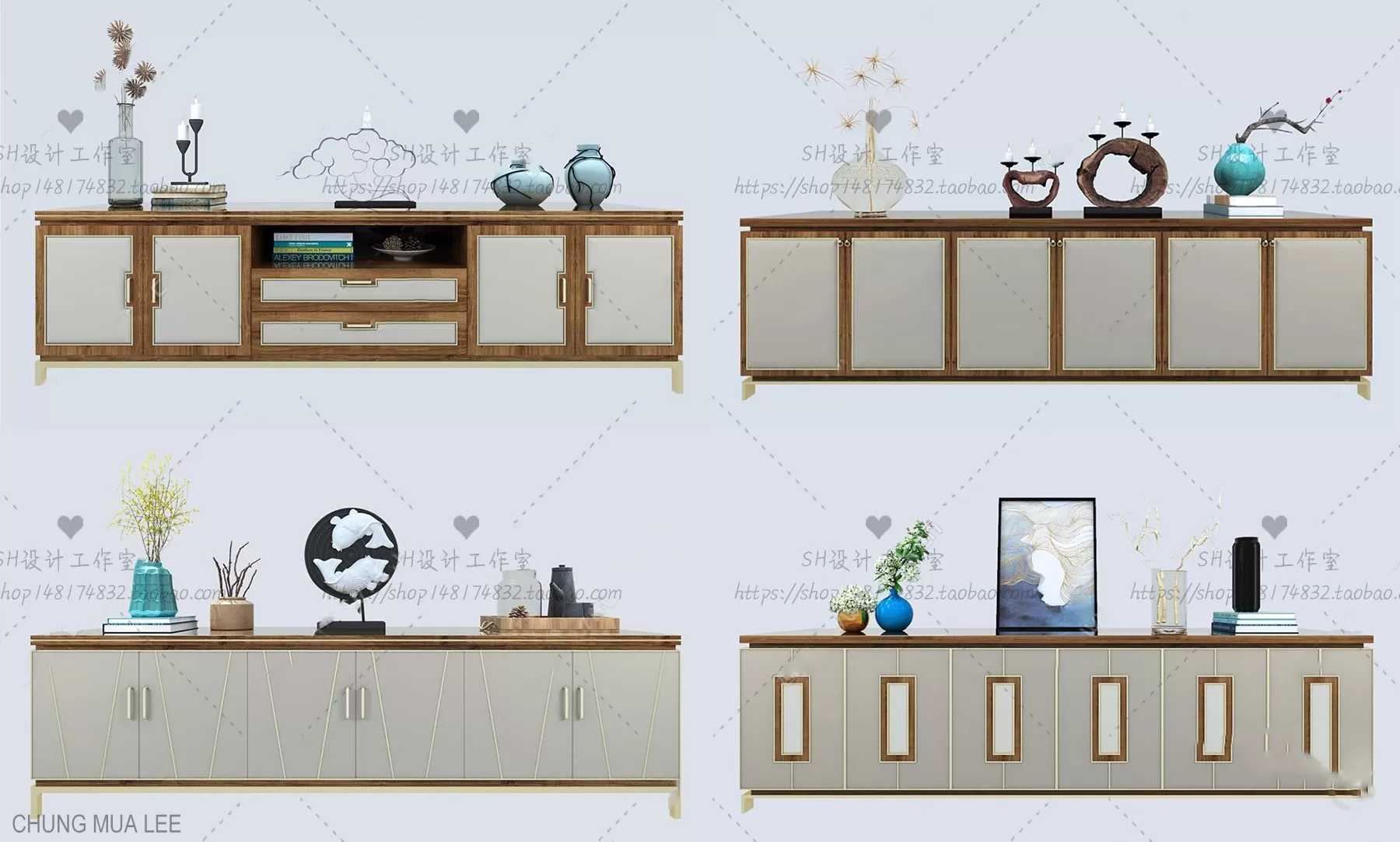DECOR HELPER – LIVINGROOM – SIDEBOARD 3D MODELS – 114