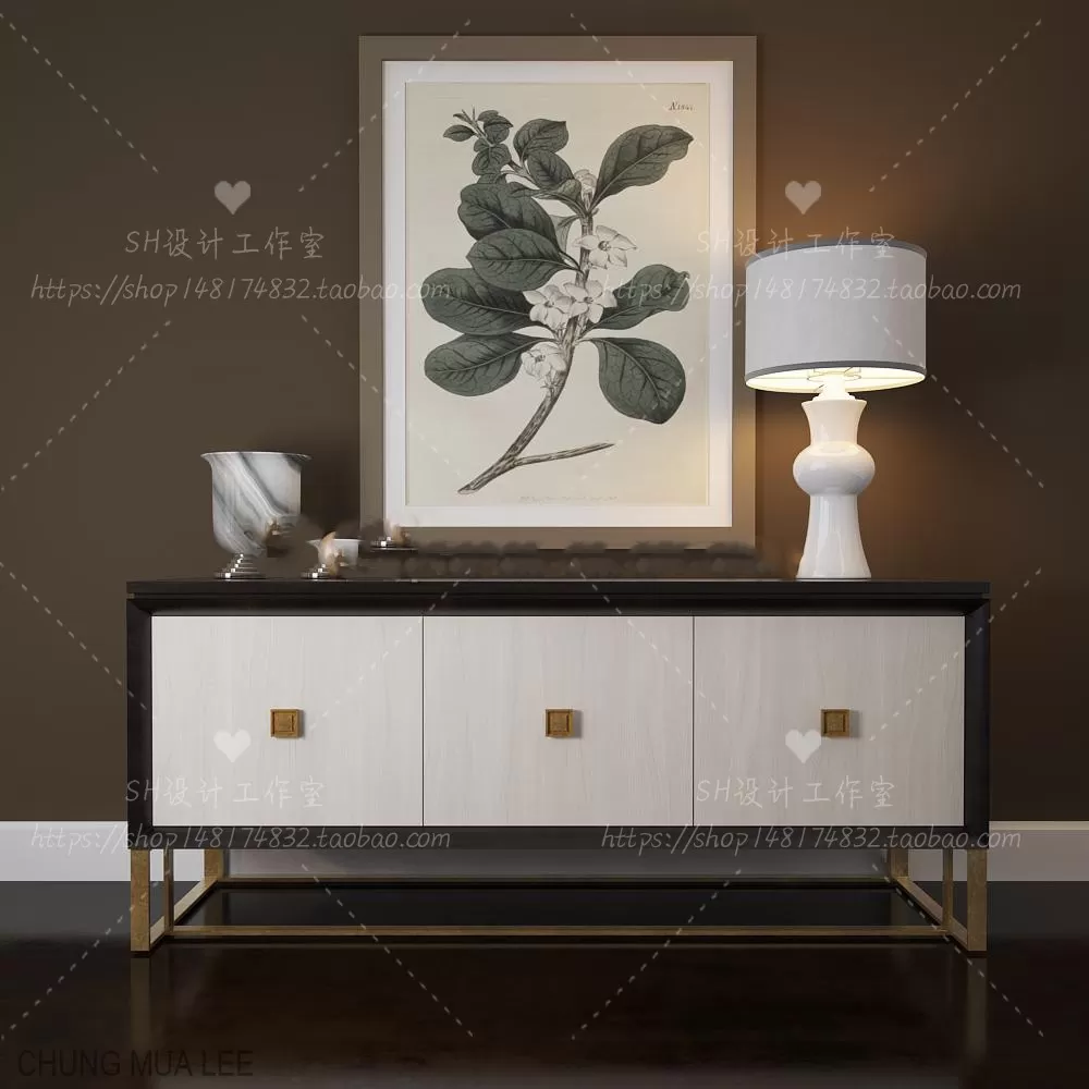 DECOR HELPER – LIVINGROOM – SIDEBOARD 3D MODELS – 118