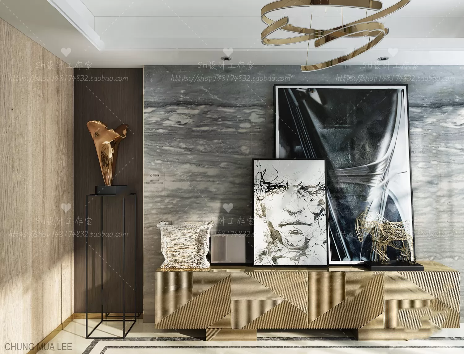 DECOR HELPER – LIVINGROOM – SIDEBOARD 3D MODELS – 122