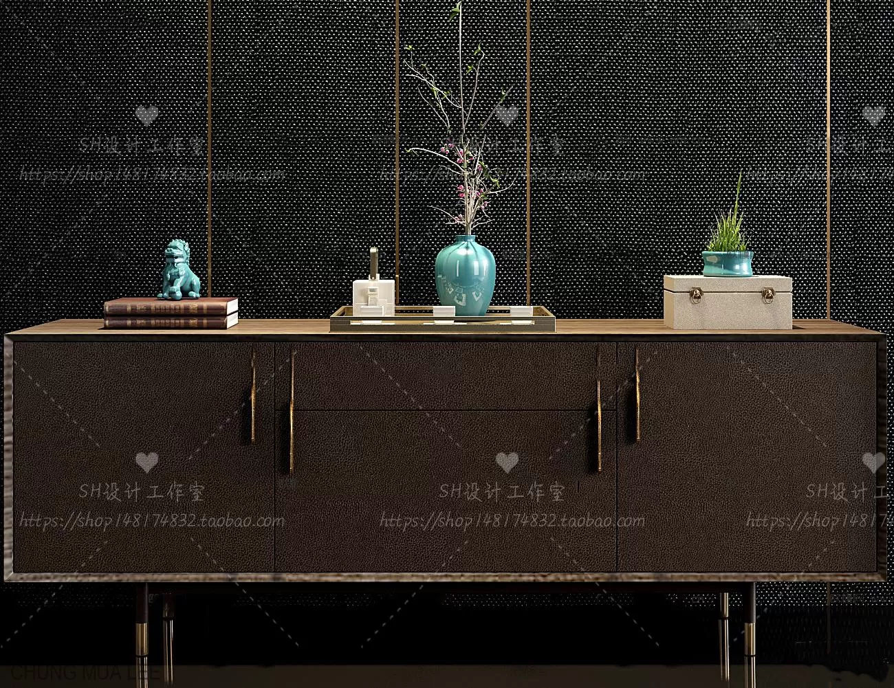 DECOR HELPER – LIVINGROOM – SIDEBOARD 3D MODELS – 124