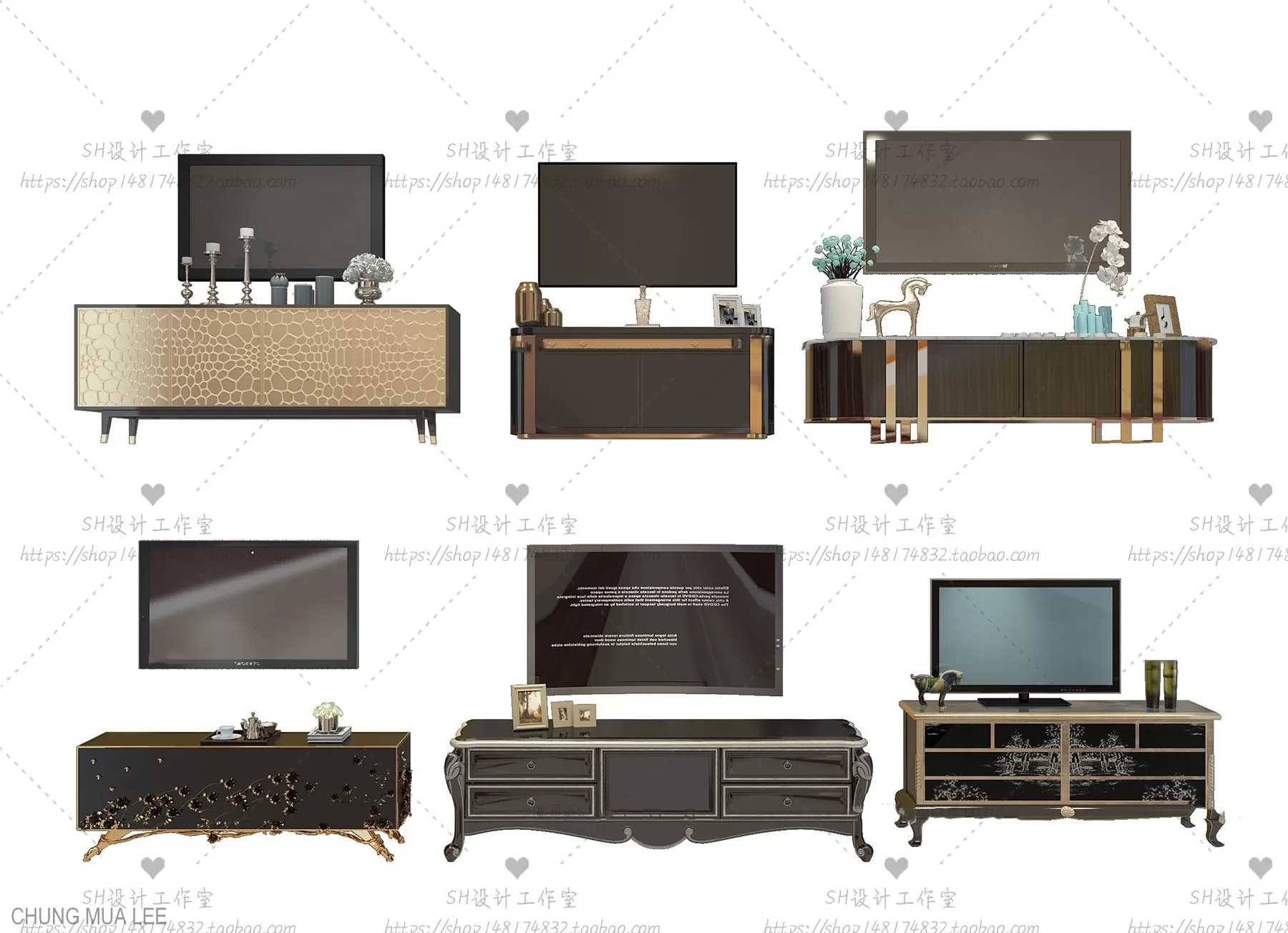DECOR HELPER – LIVINGROOM – SIDEBOARD 3D MODELS – 22