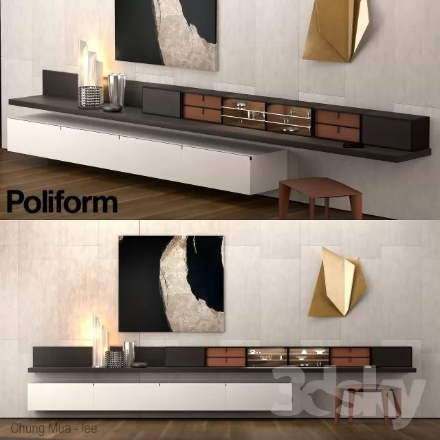 DECOR HELPER – LIVINGROOM – SIDEBOARD 3D MODELS – 222