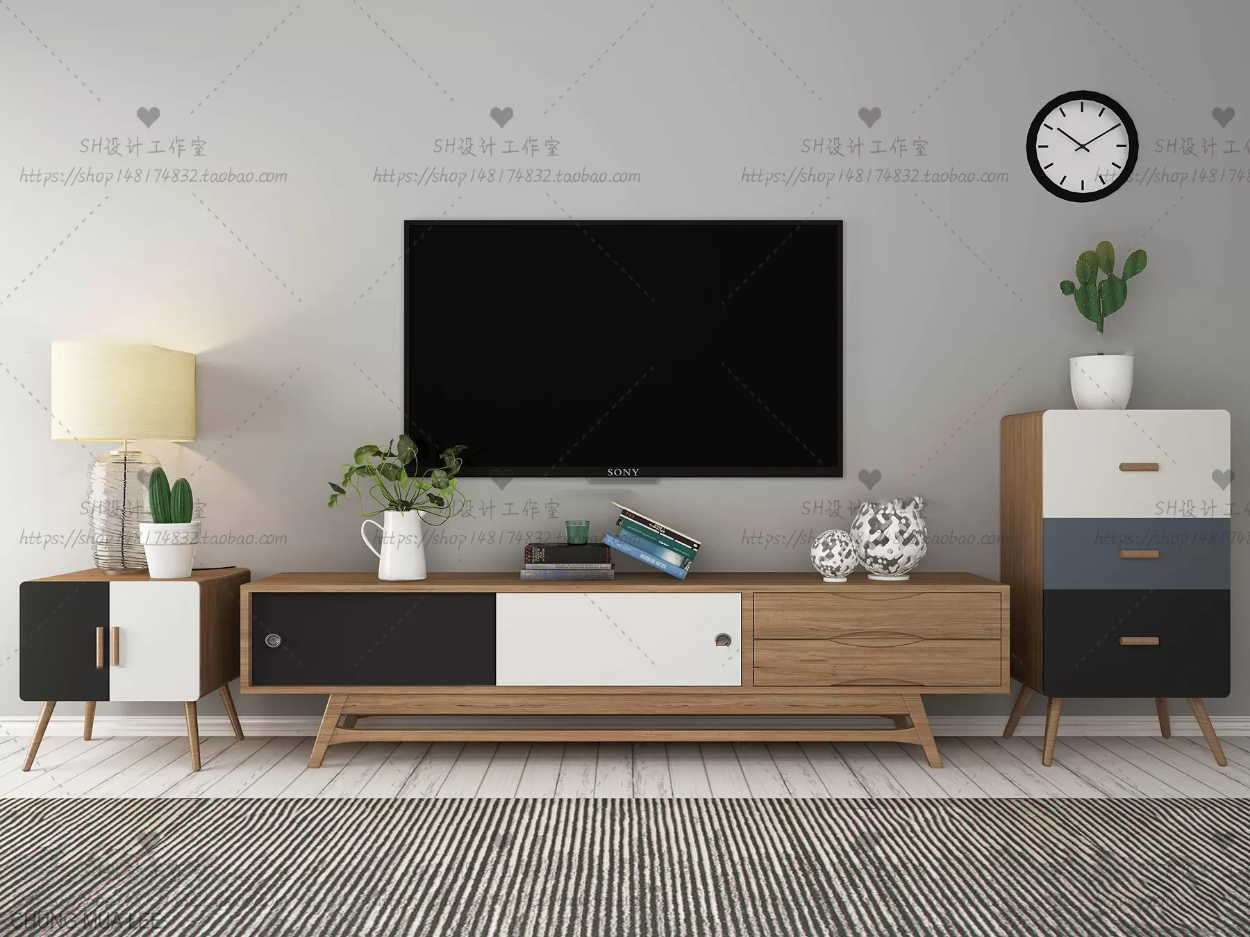 DECOR HELPER – LIVINGROOM – SIDEBOARD 3D MODELS – 25