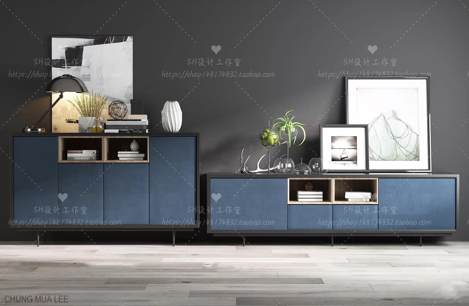 DECOR HELPER – LIVINGROOM – SIDEBOARD 3D MODELS – 27