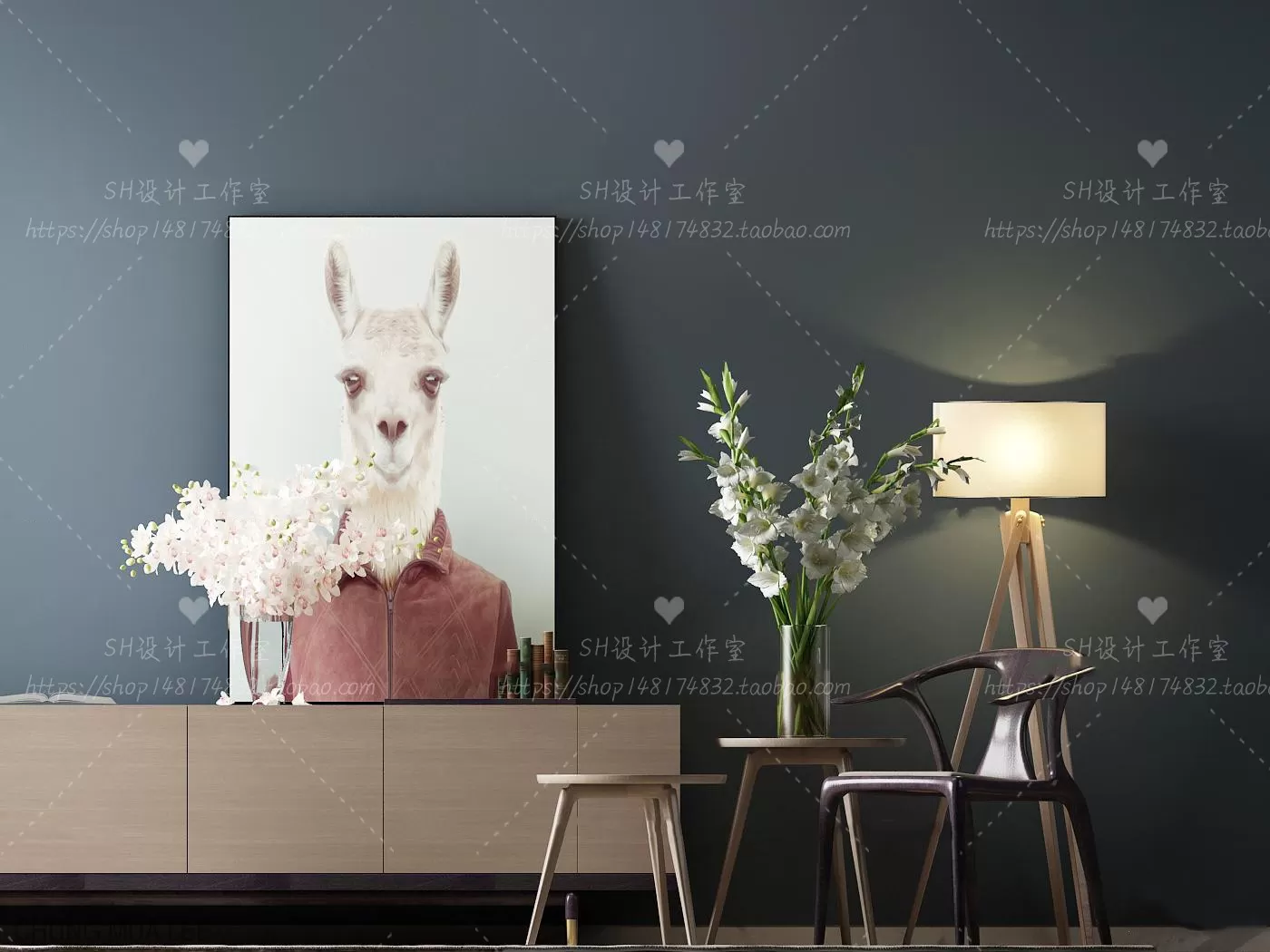 DECOR HELPER – LIVINGROOM – SIDEBOARD 3D MODELS – 28