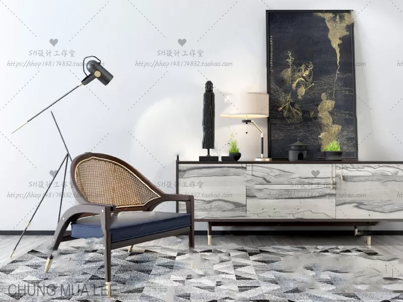 DECOR HELPER – LIVINGROOM – SIDEBOARD 3D MODELS – 30