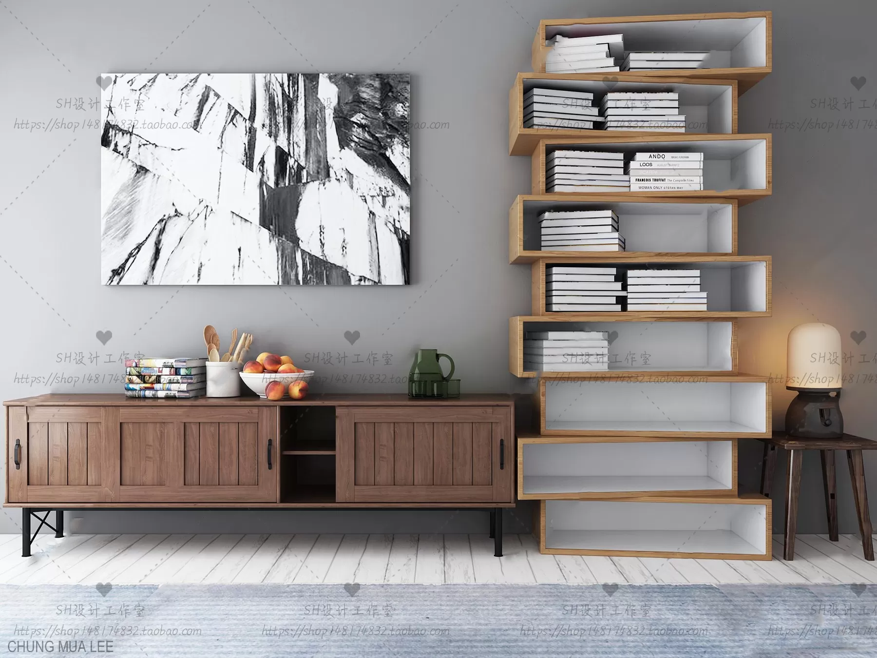 DECOR HELPER – LIVINGROOM – SIDEBOARD 3D MODELS – 32