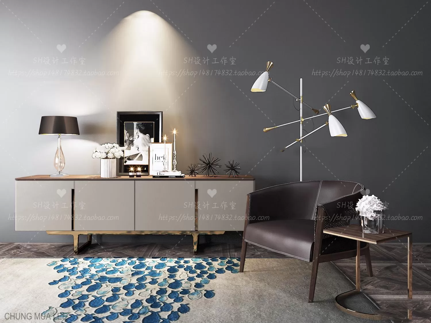 DECOR HELPER – LIVINGROOM – SIDEBOARD 3D MODELS – 35