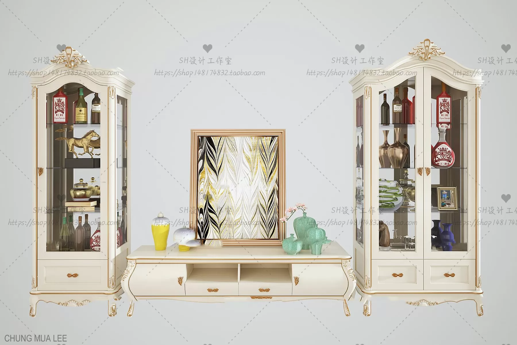 DECOR HELPER – LIVINGROOM – SIDEBOARD 3D MODELS – 39