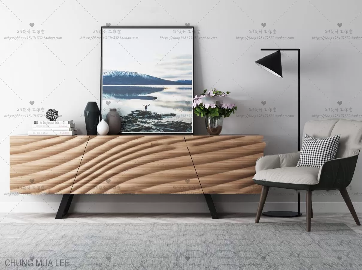 DECOR HELPER – LIVINGROOM – SIDEBOARD 3D MODELS – 43