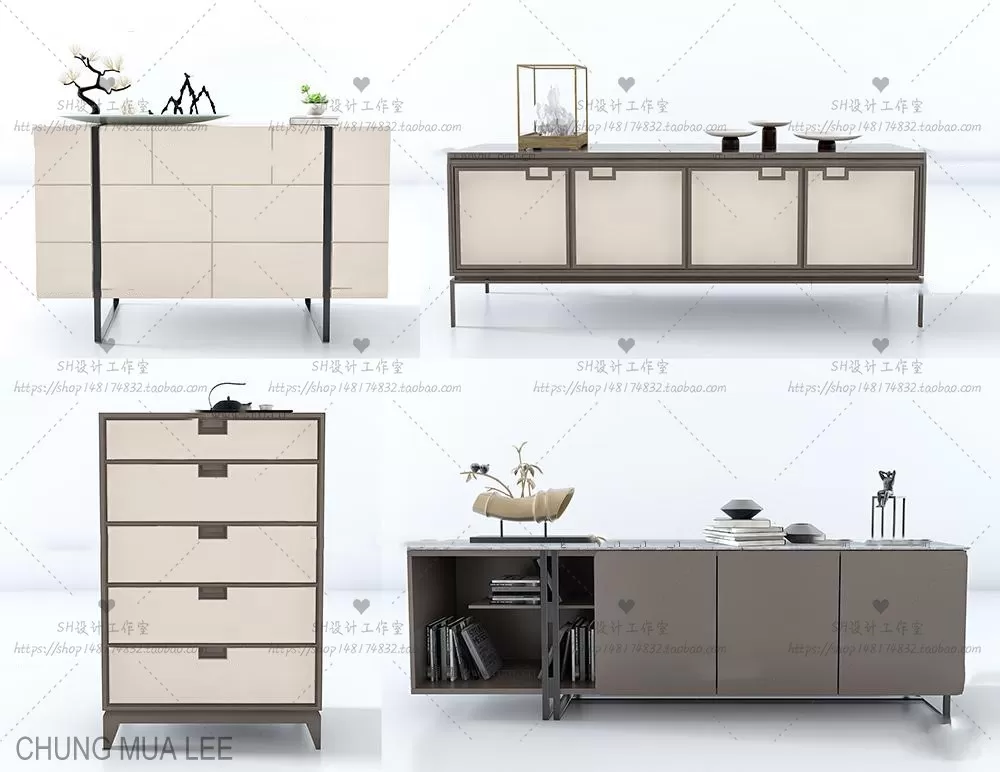 DECOR HELPER – LIVINGROOM – SIDEBOARD 3D MODELS – 69