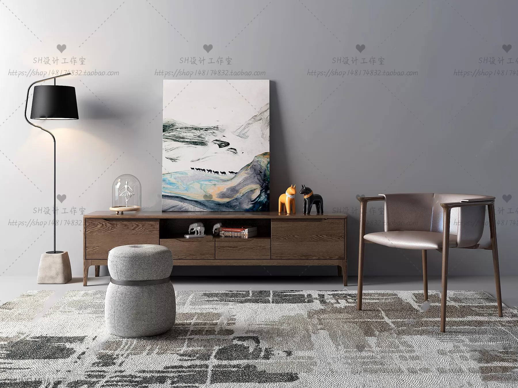 DECOR HELPER – LIVINGROOM – SIDEBOARD 3D MODELS – 71