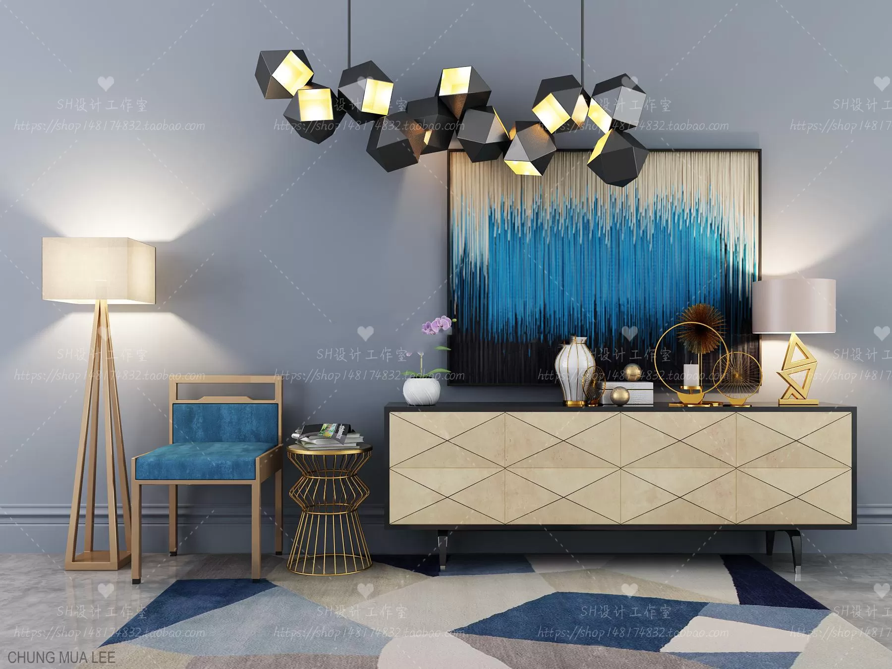 DECOR HELPER – LIVINGROOM – SIDEBOARD 3D MODELS – 85