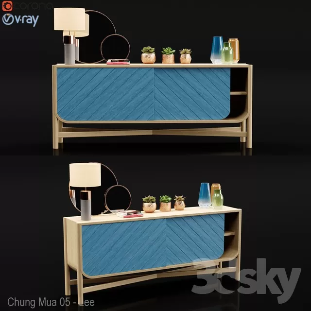 DECOR HELPER – LIVINGROOM – SIDEBOARD 3D MODELS – 91
