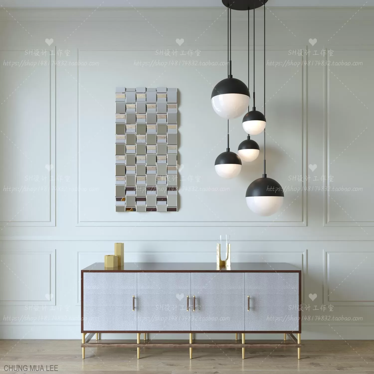 DECOR HELPER – LIVINGROOM – SIDEBOARD 3D MODELS – 101