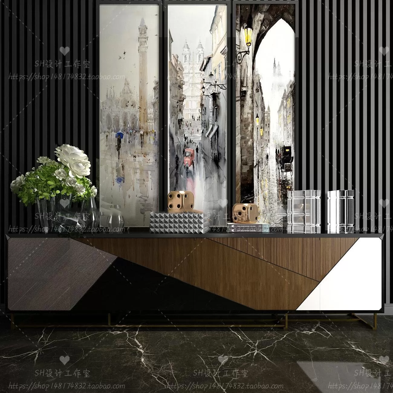 DECOR HELPER – LIVINGROOM – SIDEBOARD – A 3D MODELS – 97