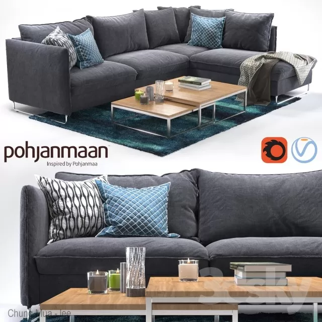 DECOR HELPER – LIVINGROOM – SOFA 3D MODELS – 140