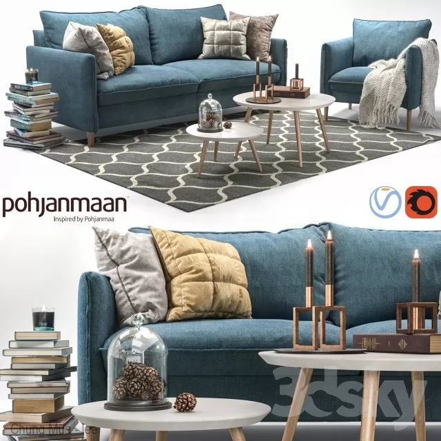 DECOR HELPER – LIVINGROOM – SOFA 3D MODELS – 220