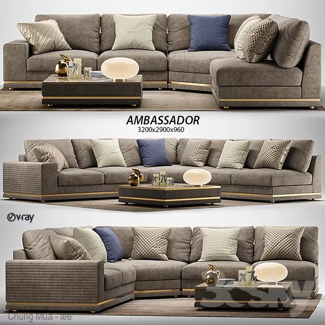 DECOR HELPER – LIVINGROOM – SOFA 3D MODELS – 361