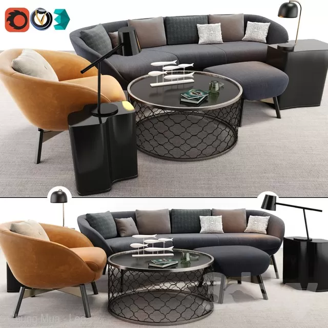 DECOR HELPER – LIVINGROOM – SOFA 3D MODELS – 97