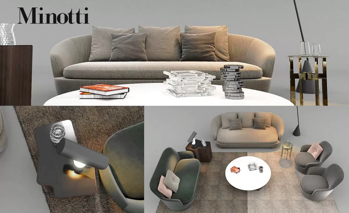 DECOR HELPER – LIVINGROOM – SOFA – LONG 3D MODELS – 119