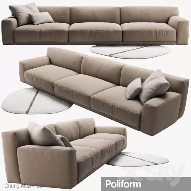 DECOR HELPER – LIVINGROOM – SOFA – LONG 3D MODELS – 136