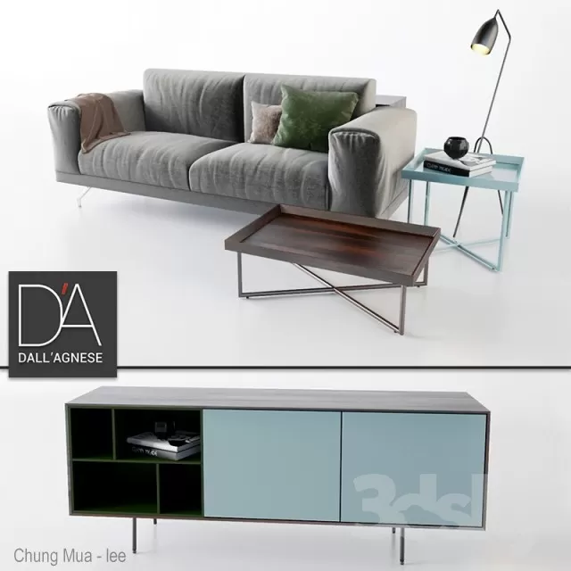 DECOR HELPER – LIVINGROOM – SOFA – LONG 3D MODELS – 146