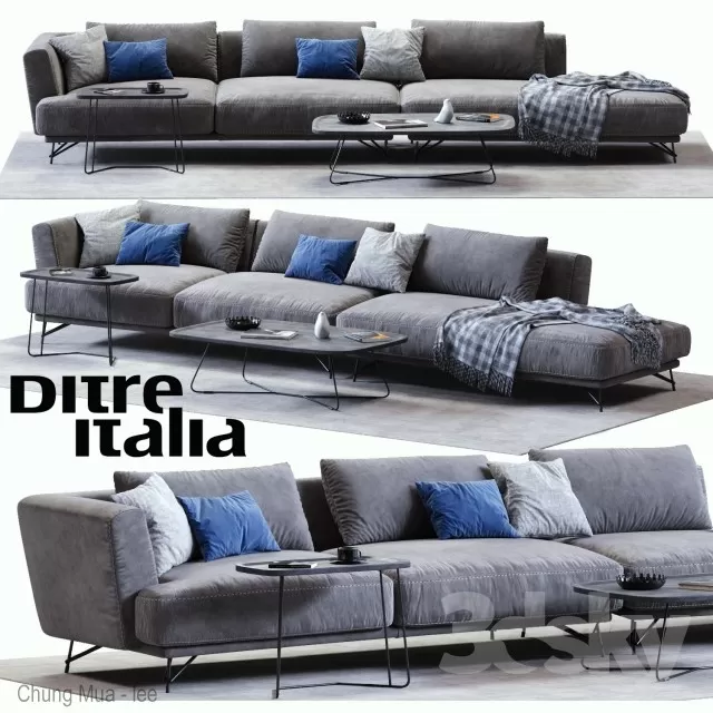 DECOR HELPER – LIVINGROOM – SOFA – LONG 3D MODELS – 157