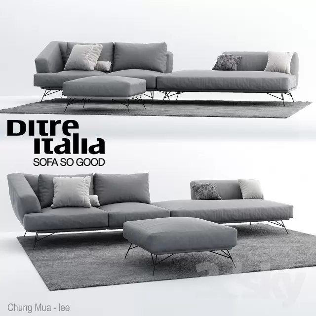 DECOR HELPER – LIVINGROOM – SOFA – LONG 3D MODELS – 160